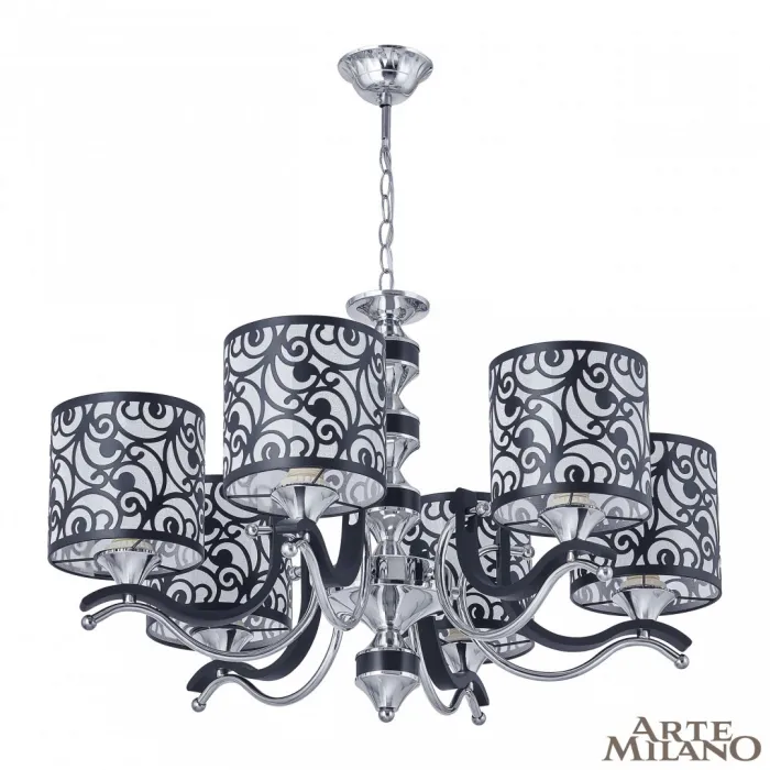 Люстра подвесная Arte Milano Florentia-4957 304957/6 Bk/Ni от ImperiumLoft