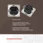 Розетка USB 2.1А+1А 206.46-1.shampan от ImperiumLoft