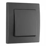 Выключатель одноклавишный с рамкой Arte Milano SET06-1-30-1 black