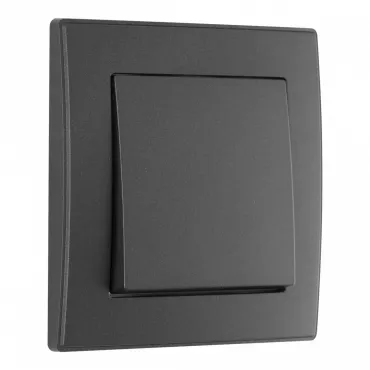 Выключатель одноклавишный с рамкой Arte Milano SET06-1-30-1 black Выключатель одноклавишный с рамкой Arte Milano SET06-1-30-1 black