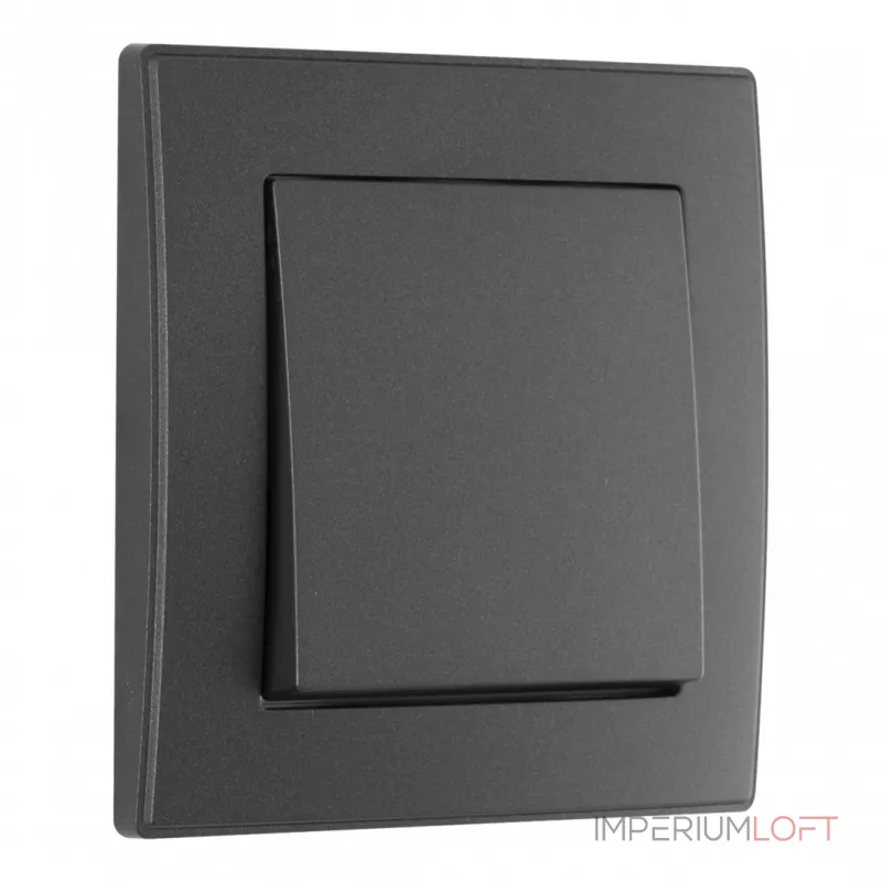 Выключатель одноклавишный с рамкой Arte Milano SET06-1-30-1 black Выключатель одноклавишный с рамкой Arte Milano SET06-1-30-1 black