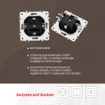 Розетка с заземлением, шторками и защитной крышкой, 16A 250V 205.41-1.black