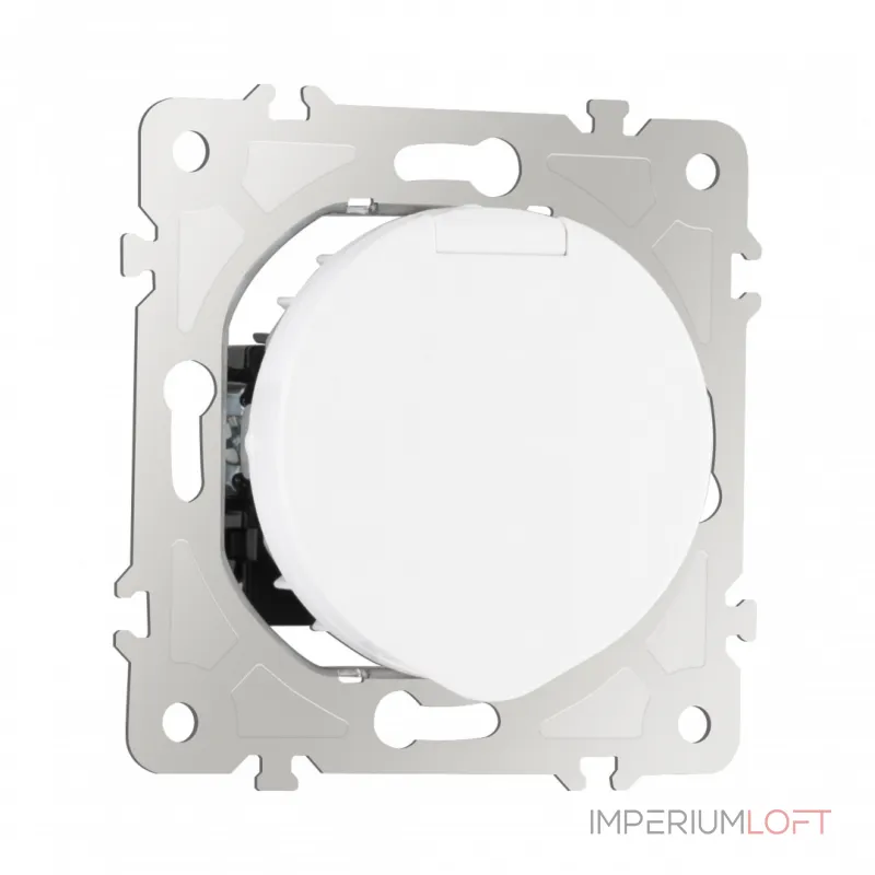 Розетка с заземлением, шторками и защитной крышкой, 16A 250V 202.41-1.white
