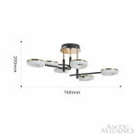 Светильник светодиодный Arte Milano Ferrara-72999 272999/6 BK/GD