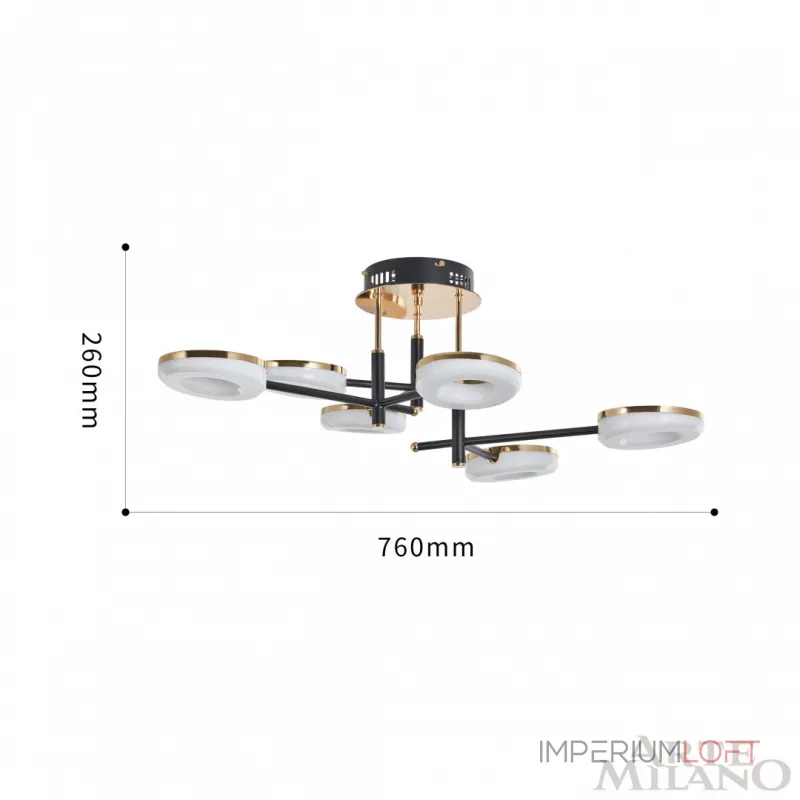 Светильник светодиодный Arte Milano Ferrara-72999 272999/6 BK/GD