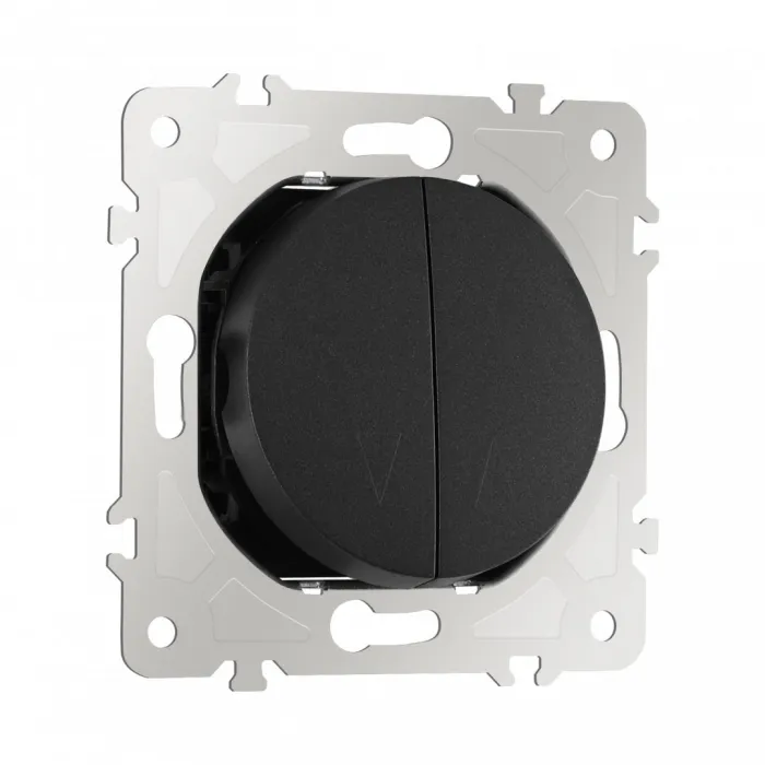 Выключатель жалюзи, 10A 250V 202.38-2.black от ImperiumLoft