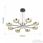 Подвесная люстра Arte Milano Ferrara-71079 271079/8 BK/GD