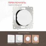 Переключатель одноклавишный перекрёстный, 10AX 250V 202.34-1.white от ImperiumLoft