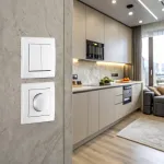 Выключатель двухклавишный с рамкой Arte Milano SET06-1-30-2 silver