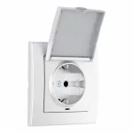 Комплект розетки с заземлением и шторками Arte Milano SET06-1-41-1 silver