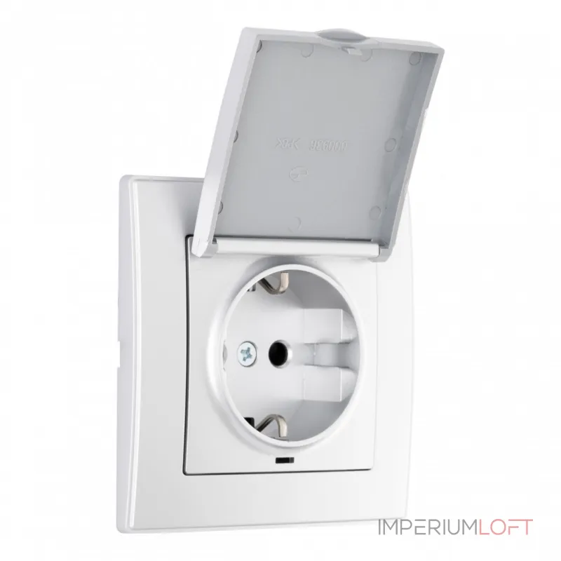Комплект розетки с заземлением и шторками Arte Milano SET06-1-41-1 silver
