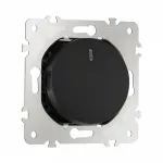 Выключатель одноклавишный проходной (на 2 направления) с подсветкой, 10AX 250V 202.33-1.black от ImperiumLoft