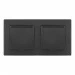 Розетка двойная (двухпостовая) с заземлением Arte Milano SET06-2-41-1x2 black