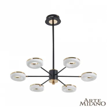 Люстра светодиодная Arte Milano Ferrara-72999 277499/6 BK/GD