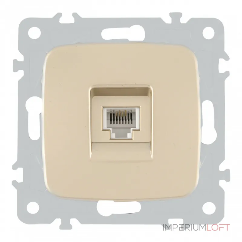 Розетка телефонная, RJ11 205.51-1.shampan