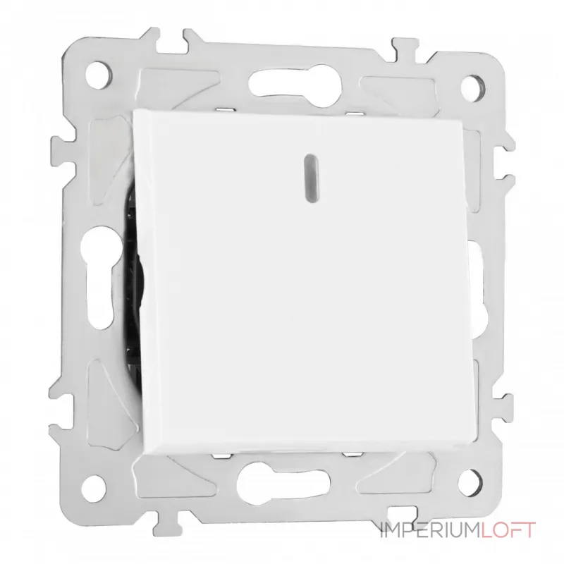Переключатель одноклавишный перекрёстный с подсветкой, 10AX 250V 203.35-1.white от ImperiumLoft