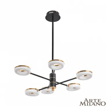 Люстра светодиодная Arte Milano Ferrara-72999 276699/6 BK/GD