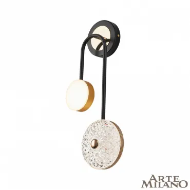 Бра светодиодный Arte Milano Ferrara-72069 279169/2B BK/GD
