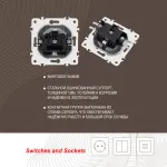Розетка с заземлением и шторками, 16A 250V 205.40-1.silver от ImperiumLoft