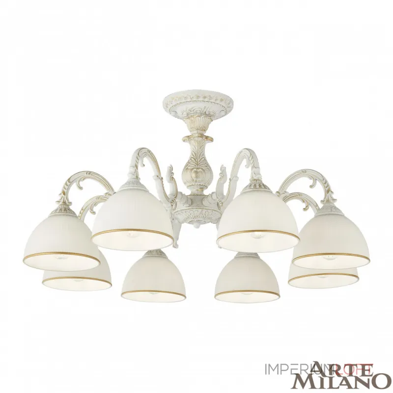 Потолочная люстра Arte Milano AM346410 346410/8 WT+G Потолочная люстра Arte Milano AM346410 346410/8 WT+G