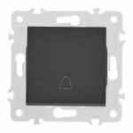Кнопка дверного звонка, 10A 250V 203.36-1.black от ImperiumLoft