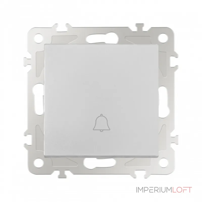 Кнопка дверного звонка, 10A 250V 206.36-1.silver от ImperiumLoft