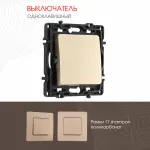 Выключатель одноклавишный, 10AX 250V 217.30-1.shampan