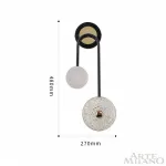 Бра светодиодный Arte Milano Ferrara-72069 279169/2B BK/GD