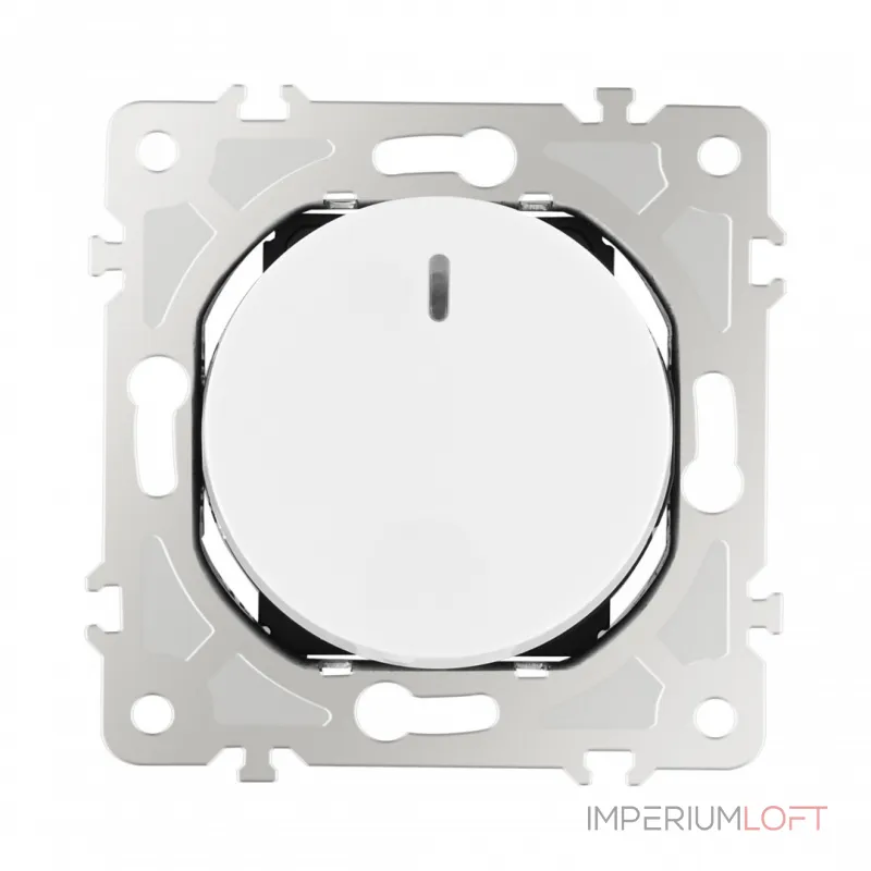 Выключатель одноклавишный с подсветкой, 10AX 250V 202.31-1.white