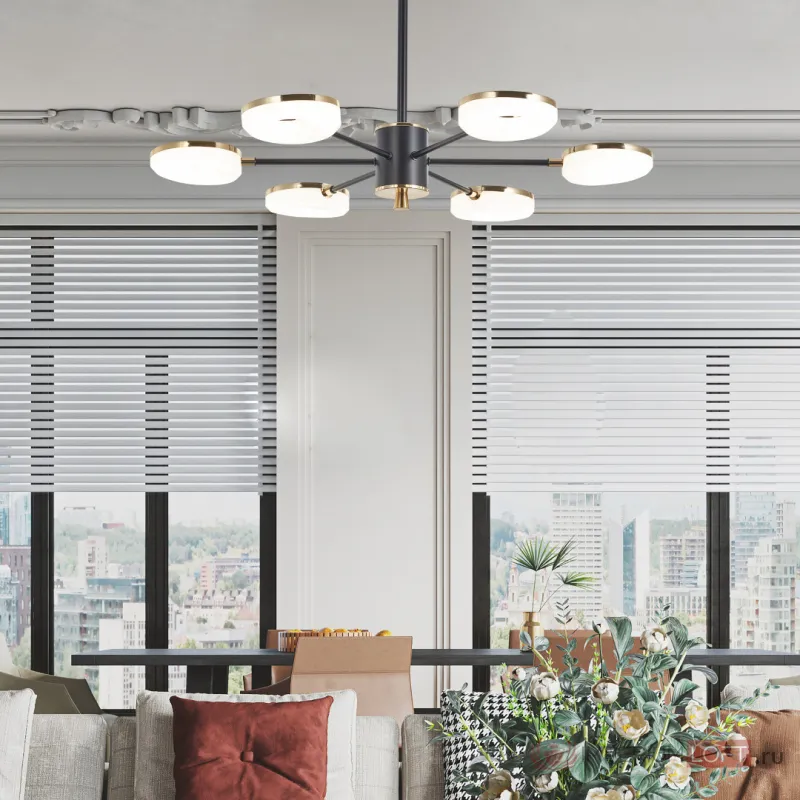 Люстра светодиодная Arte Milano Ferrara-72999 277499/6 BK/GD от ImperiumLoft