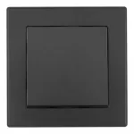 Выключатель одноклавишный с рамкой Arte Milano SET06-1-30-1 black