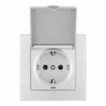 Комплект розетки с заземлением и шторками Arte Milano SET06-1-41-1 silver