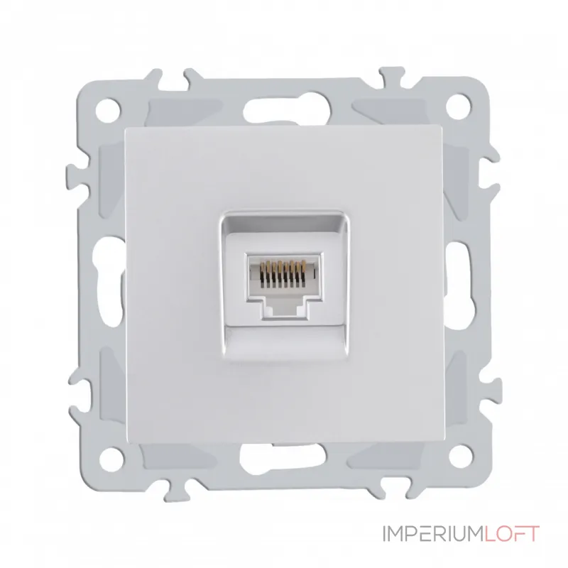 Розетка интернет, RJ45 206.45-1.silver Розетка интернет, RJ45 206.45-1.silver