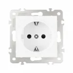 Розетка с заземлением и шторками, 16A 250V 206.40-1.white