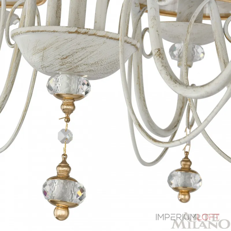 Подвесная люстра Arte Milano AM347620 347620/8 WT+G Подвесная люстра Arte Milano AM347620 347620/8 WT+G