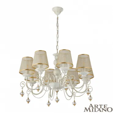 Люстра Arte Milano AM347620 347620/8 WT+G