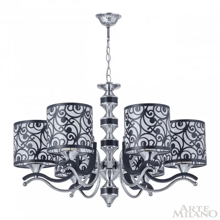 Люстра подвесная Arte Milano Florentia-4957 304957/6 Bk/Ni от ImperiumLoft