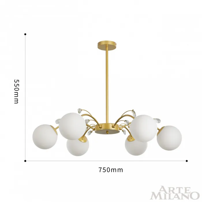 Люстра Arte Milano Neapolis-71069 273802/6 GD от ImperiumLoft