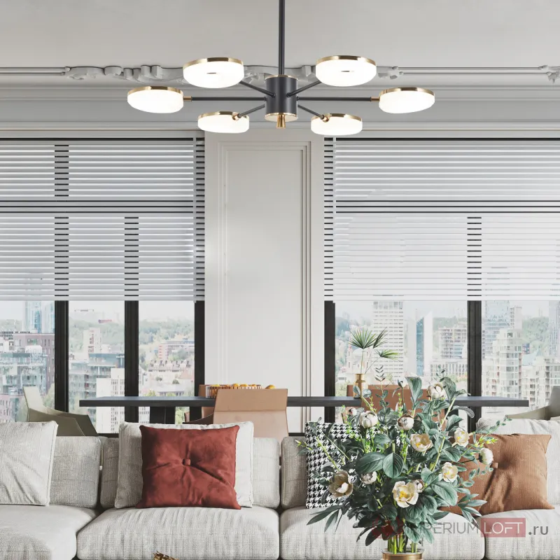 Люстра светодиодная Arte Milano Ferrara-72999 277499/6 BK/GD от ImperiumLoft