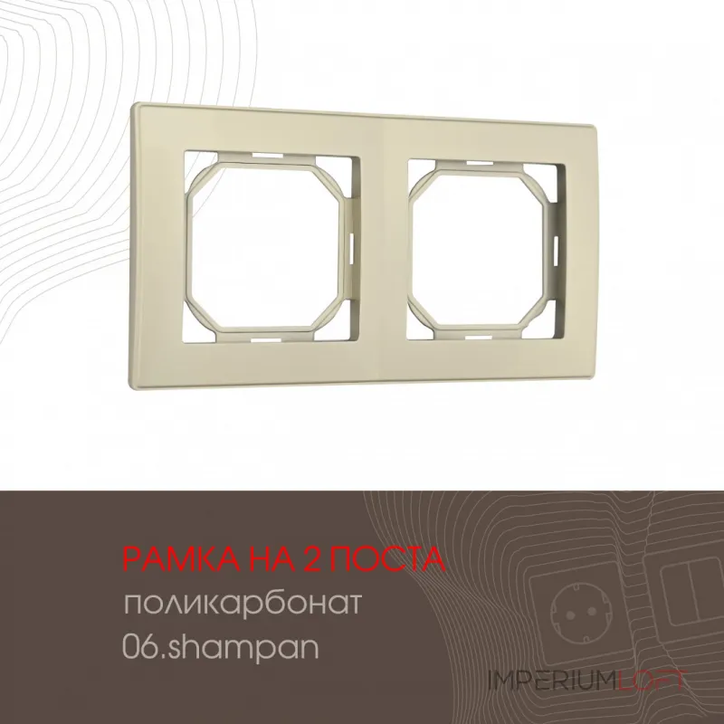 Рамка из поликарбоната на 2 поста 503.06-2.shampan