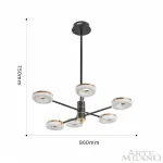 Люстра светодиодная Arte Milano Ferrara-72999 276699/6 BK/GD от ImperiumLoft