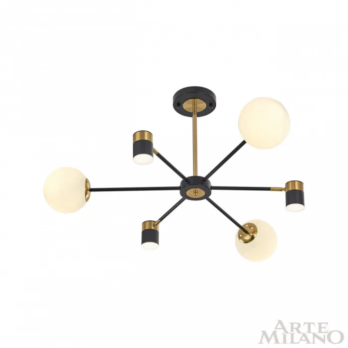 Люстра светодиодная Arte Milano Ferrara-71040 274802/6 BK/GD от ImperiumLoft