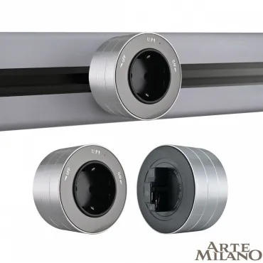 Трековая розетка, 16A 250V 380011TS/ES Grey Трековая розетка, 16A 250V 380011TS/ES Grey