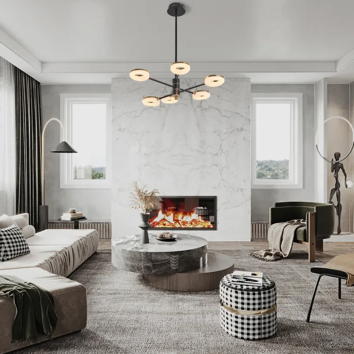 Люстра светодиодная Arte Milano Ferrara-72999 276699/6 BK/GD от ImperiumLoft