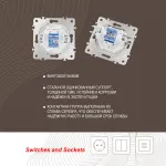 Розетка интернет RJ45 203.45-1.white