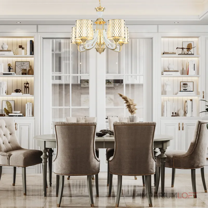 Подвесная люстра Arte Milano Florentia-3387 303387/5 Wh/Gd Подвесная люстра Arte Milano Florentia-3387 303387/5 Wh/Gd