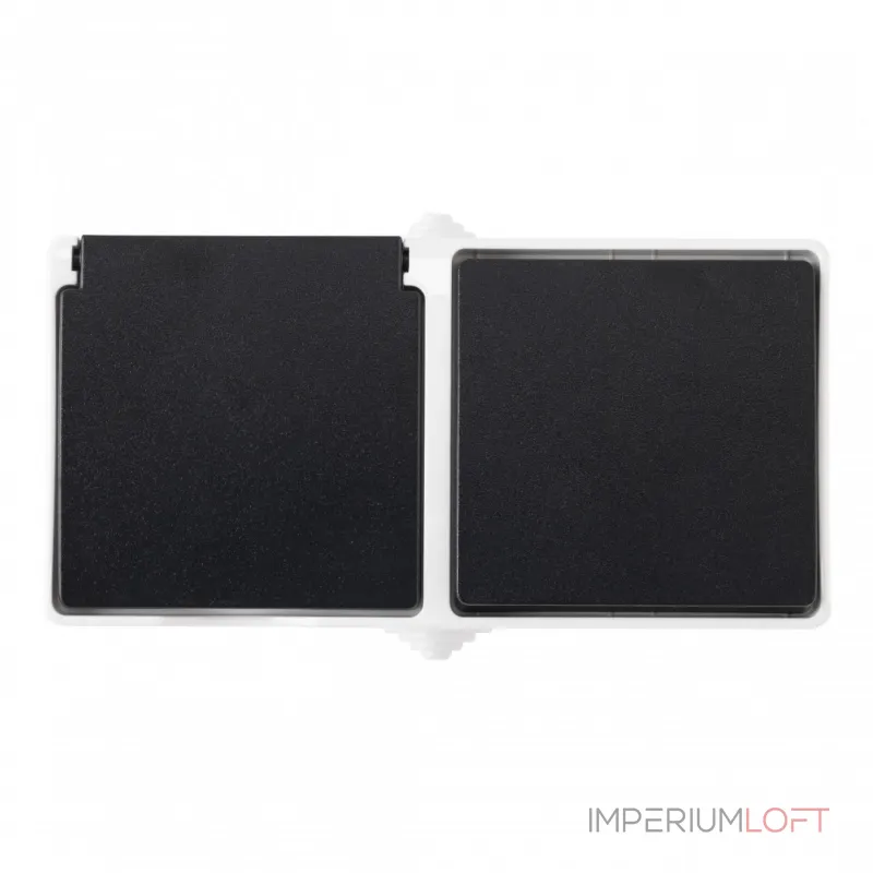 Розетка с заземлением и шторками + выключатель одноклавишный, 10AX 250V, 16A 250V 309.52-1.grey от ImperiumLoft