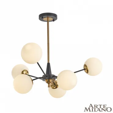 Люстра на штанге Arte Milano Neapolis-79808 279808/6 BK/GD