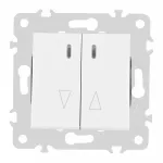 Выключатель жалюзи с подсветкой, 10A 250V 203.39-2.white от ImperiumLoft