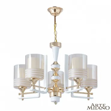 Люстра подвесная Arte Milano Florentia-6087 306087/5 Wh/Gd